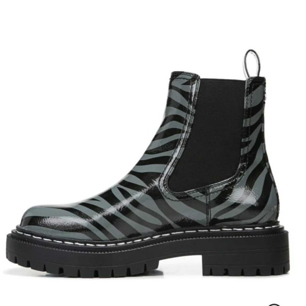 Circus By Sam Edelman 6.5 Lug Bootie Effie Black/Grey BNWB